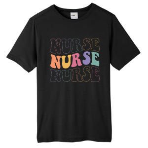 Groovy Nurse  School Nurse RN ICU ER Pediatric Tall Fusion ChromaSoft Performance T-Shirt