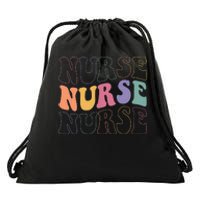 Groovy Nurse  School Nurse RN ICU ER Pediatric Drawstring Bag