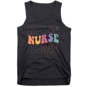 Groovy Nurse  School Nurse RN ICU ER Pediatric Tank Top