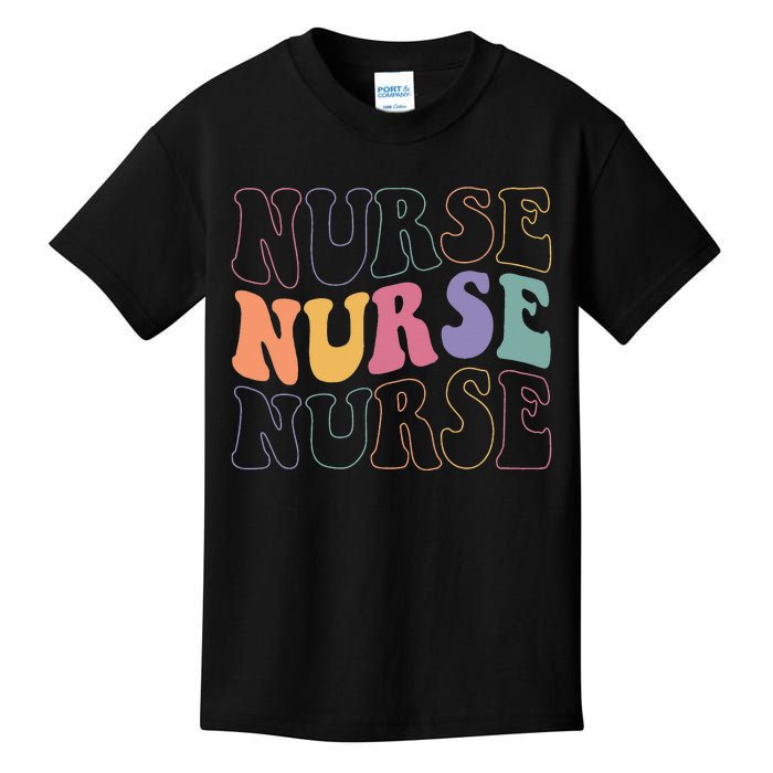 Groovy Nurse  School Nurse RN ICU ER Pediatric Kids T-Shirt