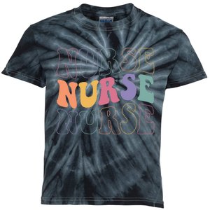 Groovy Nurse  School Nurse RN ICU ER Pediatric Kids Tie-Dye T-Shirt