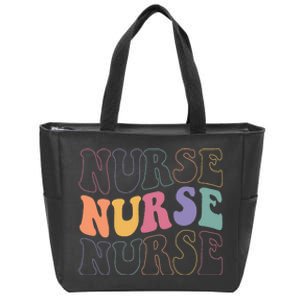 Groovy Nurse  School Nurse RN ICU ER Pediatric Zip Tote Bag