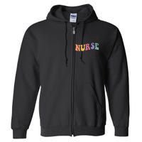 Groovy Nurse  School Nurse RN ICU ER Pediatric Full Zip Hoodie