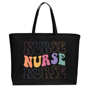 Groovy Nurse  School Nurse RN ICU ER Pediatric Cotton Canvas Jumbo Tote