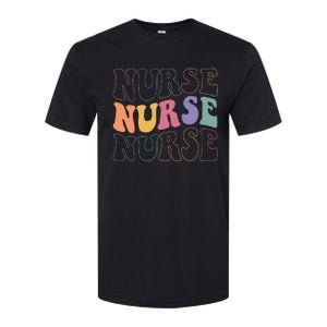 Groovy Nurse  School Nurse RN ICU ER Pediatric Softstyle CVC T-Shirt