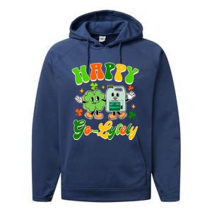 Gi Nurse St PatrickS Day Gastroenterologist Happy Golytely Performance Fleece Hoodie