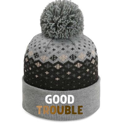 Good Necessary Trouble Voting Rights John Lewis Melanin Hbcu Cool Gift The Baniff Cuffed Pom Beanie