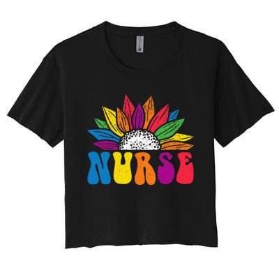 Groovy Nurse Tee  Future Nurse Appreciation Nursing Women's Crop Top Tee