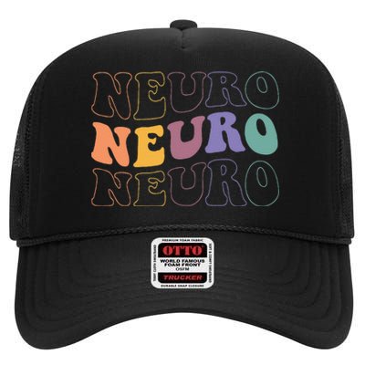 Groovy Neuro Trauma Icu Nurse Neurology Nurse Neuroscience High Crown Mesh Back Trucker Hat