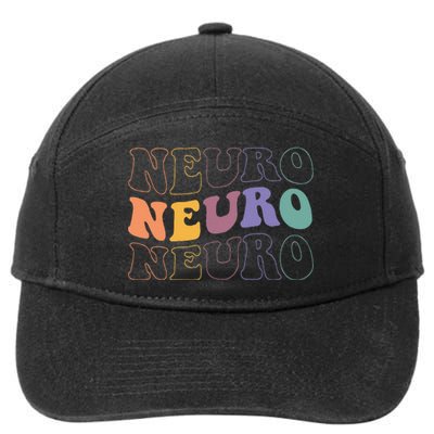 Groovy Neuro Trauma Icu Nurse Neurology Nurse Neuroscience 7-Panel Snapback Hat