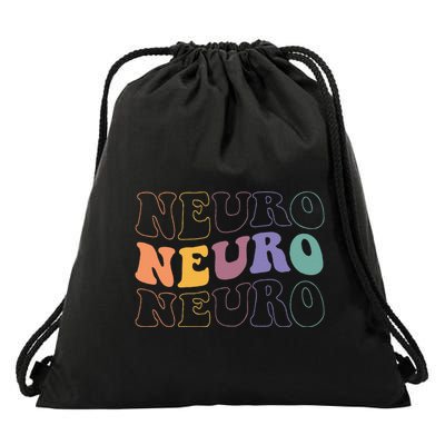 Groovy Neuro Trauma Icu Nurse Neurology Nurse Neuroscience Drawstring Bag