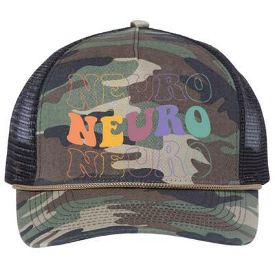 Groovy Neuro Trauma Icu Nurse Neurology Nurse Neuroscience Retro Rope Trucker Hat Cap