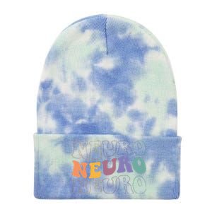 Groovy Neuro Trauma Icu Nurse Neurology Nurse Neuroscience Tie Dye 12in Knit Beanie