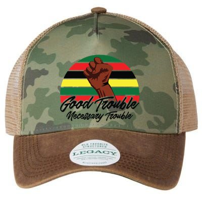 Good Necessary Trouble For Social Justice Legacy Tie Dye Trucker Hat