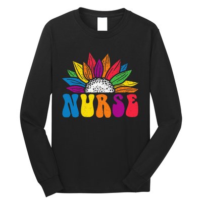 Groovy Nurse Tee Wo Future Nurse Appreciation Nursing Long Sleeve Shirt