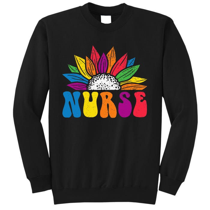 Groovy Nurse Tee Wo Future Nurse Appreciation Nursing Tall Sweatshirt