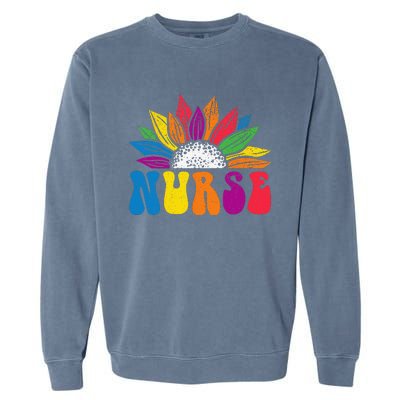 Groovy Nurse Tee Wo Future Nurse Appreciation Nursing Garment-Dyed Sweatshirt