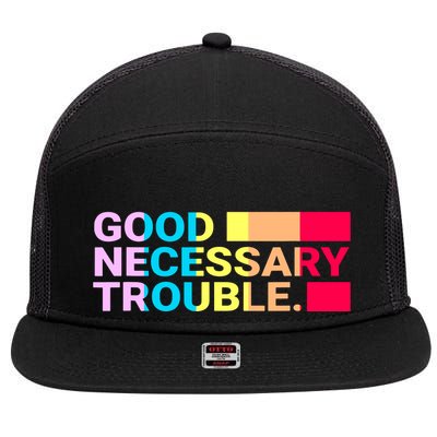 Good Necessary Trouble LGBTQ 7 Panel Mesh Trucker Snapback Hat