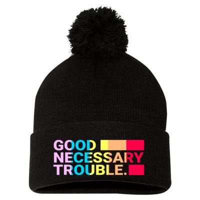 Good Necessary Trouble LGBTQ Pom Pom 12in Knit Beanie