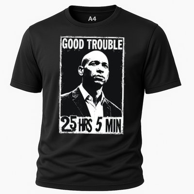 Good Necessary Trouble Corey Booker 25 Hrs And 5 Mins Funny Cooling Performance Crew T-Shirt
