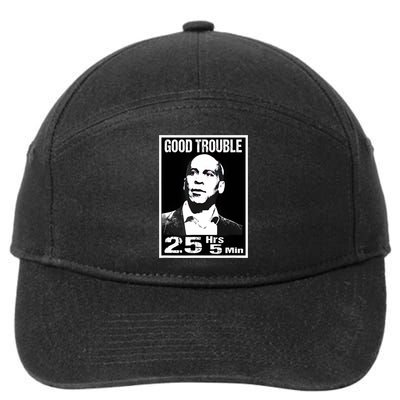 Good Necessary Trouble Corey Booker 25 Hrs And 5 Mins Funny 7-Panel Snapback Hat