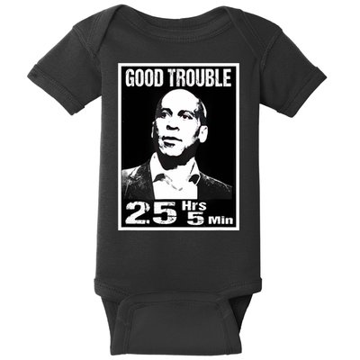 Good Necessary Trouble Corey Booker 25 Hrs And 5 Mins Funny Baby Bodysuit