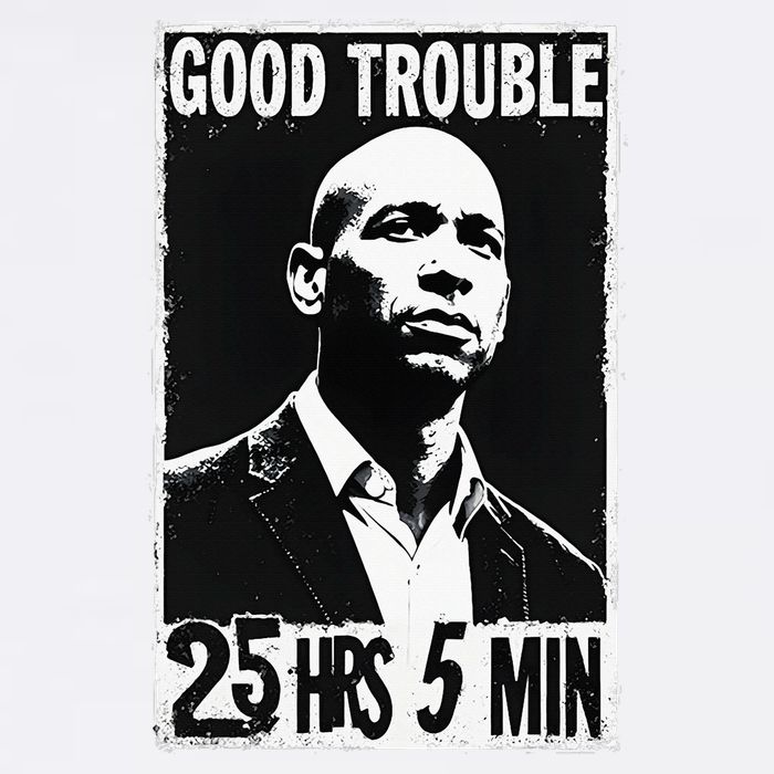 Good Necessary Trouble Corey Booker 25 Hrs And 5 Mins Funny Flat Bill Trucker Hat