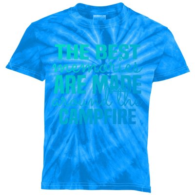 Glamping Nature Tent Camping Campfire Memories Mountain Gift Kids Tie-Dye T-Shirt