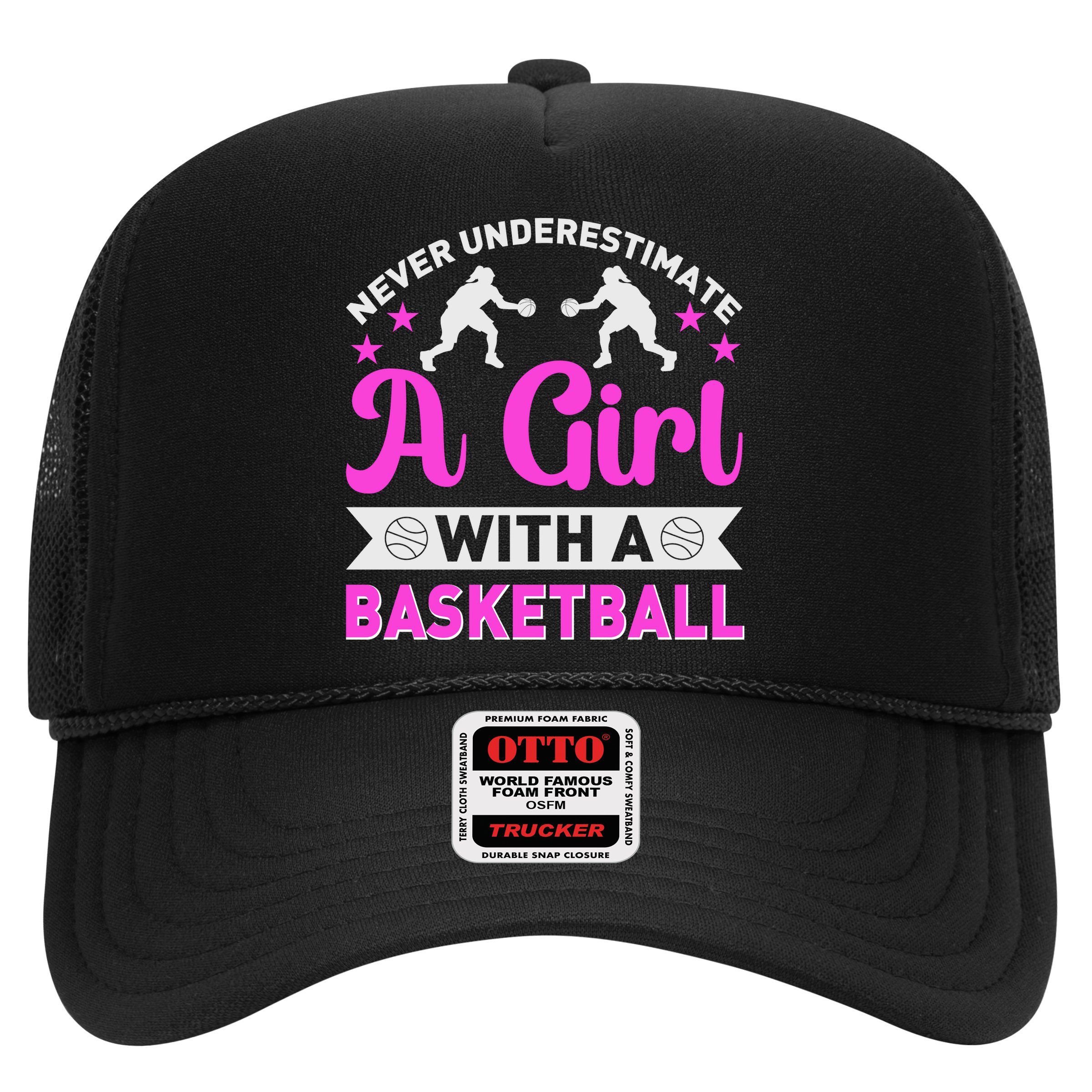 Girls Never Underestimate A Girl Who Plays Basketball Bball Hat