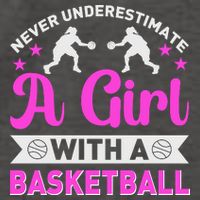 Girls Never Underestimate A Girl Who Plays Basketball Bball Vector Backpack