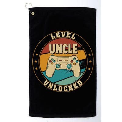 Gamer New Uncle Dad Mom Baby Announcement Pregnancy Father Platinum Collection Golf Towel