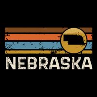 Graphic Nebraska Us State Map Vintage Retro Stripes Bag