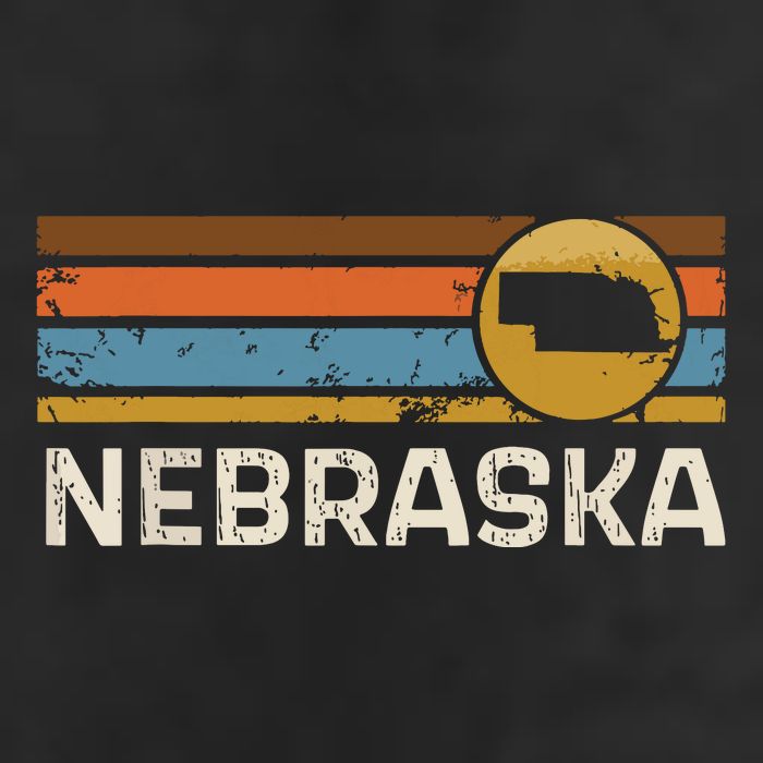 Graphic Nebraska Us State Map Vintage Retro Stripes Tumbler