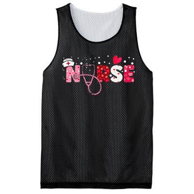 Girls  Nurses Valentines Day Gifts Hearts Stethoscope Mesh Reversible Basketball Jersey Tank