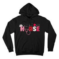 Girls  Nurses Valentines Day Gifts Hearts Stethoscope Tall Hoodie