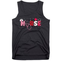 Girls  Nurses Valentines Day Gifts Hearts Stethoscope Tank Top