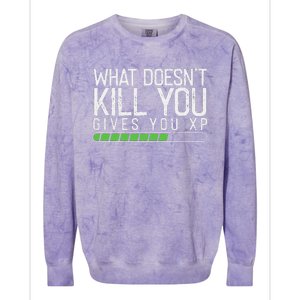 Geek Nerd Video Gamer What Doesn't Kill You Gives You Colorblast Crewneck Sweatshirt