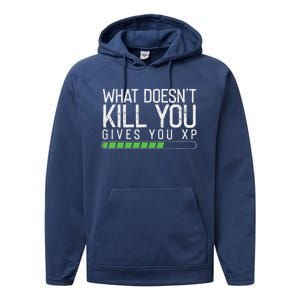 Geek Nerd Video Gamer What Doesn't Kill You Gives You Performance Fleece Hoodie