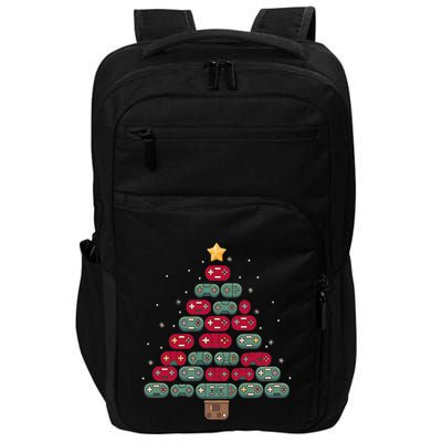 Gamer Nerd Video Game Lover Family Matching Christmas Tree Gift Impact Tech Backpack
