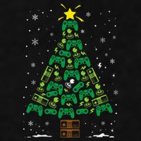 Gamer Nerd Video Game Lover Family Matching Christmas Tree Ladies PosiCharge Tri-Blend Wicking Tank