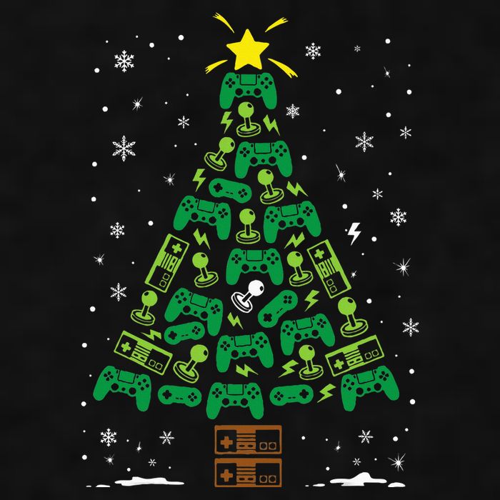 Gamer Nerd Video Game Lover Family Matching Christmas Tree Ladies PosiCharge Tri-Blend Wicking Tank