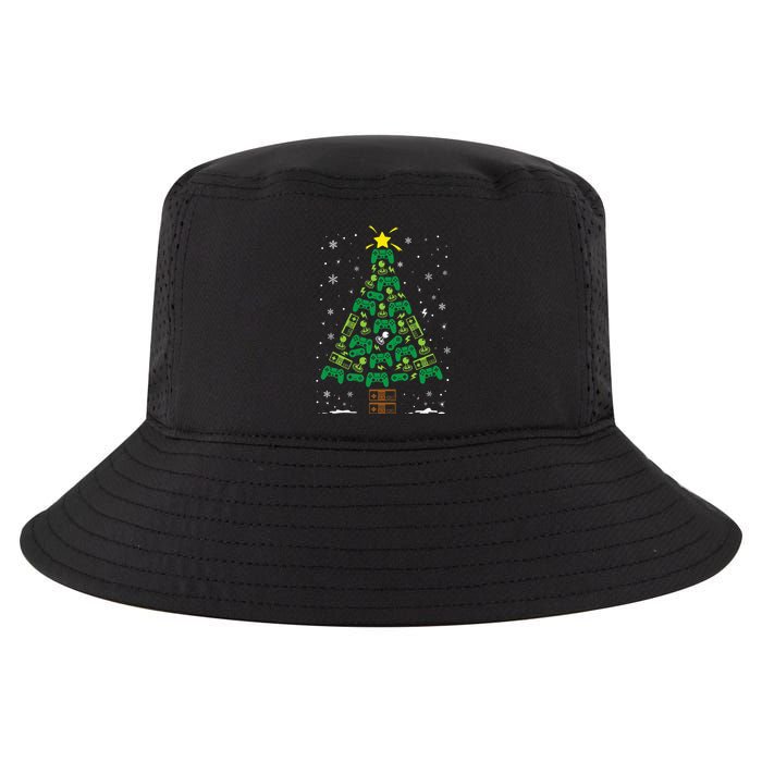 Gamer Nerd Video Game Lover Family Matching Christmas Tree Cool Comfort Performance Bucket Hat