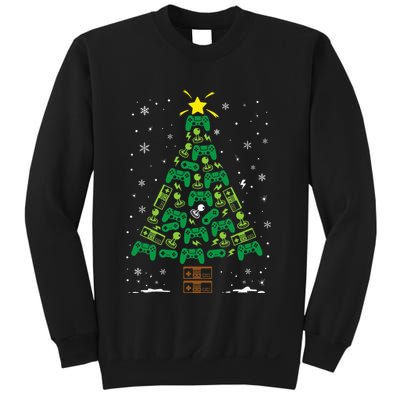 Gamer Nerd Video Game Lover Family Matching Christmas Tree Sweatshirt