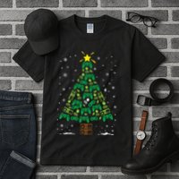 Gamer Nerd Video Game Lover Family Matching Christmas Tree Tall T-Shirt