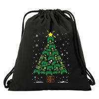 Gamer Nerd Video Game Lover Family Matching Christmas Tree Drawstring Bag