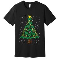 Gamer Nerd Video Game Lover Family Matching Christmas Tree Premium T-Shirt