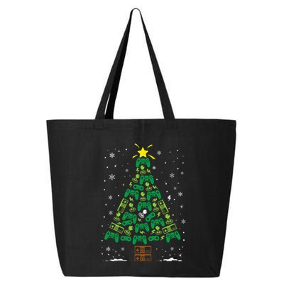 Gamer Nerd Video Game Lover Family Matching Christmas Tree 25L Jumbo Tote