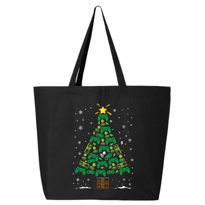 Gamer Nerd Video Game Lover Family Matching Christmas Tree 25L Jumbo Tote