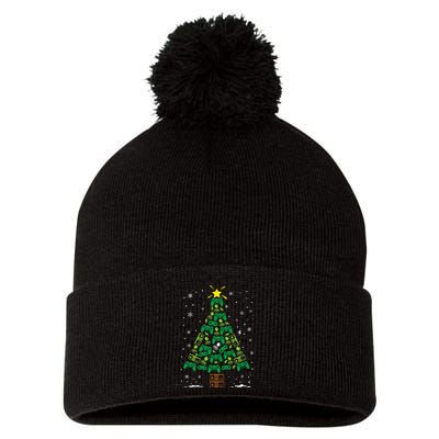 Gamer Nerd Video Game Lover Family Matching Christmas Tree Pom Pom 12in Knit Beanie