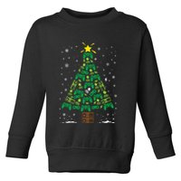 Gamer Nerd Video Game Lover Family Matching Christmas Tree Toddler Sweatshirt